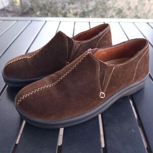 Footprints By Birkenstock Cambria Brown Suede Slip On Shoes ~ Women 9-9.5 (40EU)